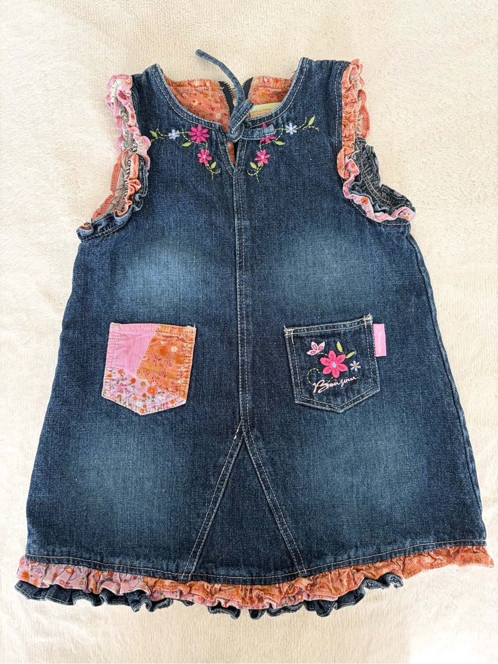 Vintage-Style Denim Toddler Dress | 24M 🍂🌸
